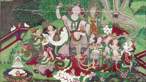 Birth of the Buddha - Tibetan painting