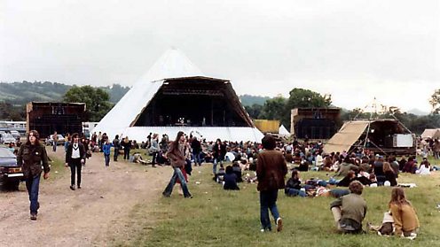 A view of the Pyramid Stage at Glastonbury 1981. Pic: Steve Bayfield