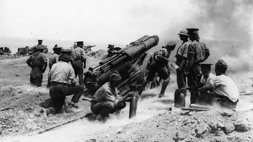 gallipoli artillery being fired