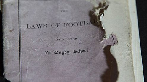 Rugby School artefact the original laws of football