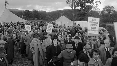 The Plaid Cymru "Keep Tryweryn" Rally at Bala, October 4, 1956.