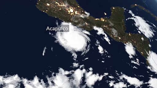 El huracán Otis azota la costa sur de México