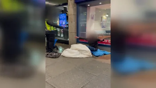 Mcdonalds Security Guard Soaks Homeless Mans Sleeping Bag Bbc News