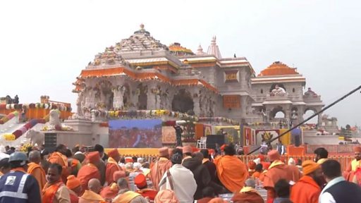 モスク破壊跡地にヒンドゥー教大寺院建立、インド首相が式典参加 対立恐れるイスラム教徒 - BBC.com