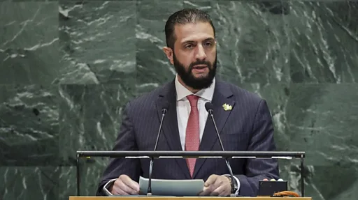 シリアの代表が国連総会で演説、約60年ぶり アル・シャラア暫定大統領