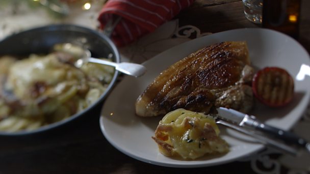 Pork Chops With Potato And Apple Tartiflette Recipe - BBC Food