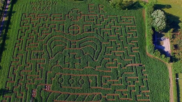 Wistow Maze In Shape Of Queen's Crown Opens - Bbc News