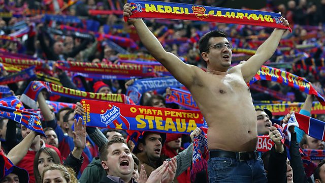 The fans from Steaua Bucuresti fight with the police in the stands News  Photo - Getty Images