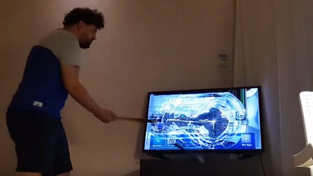 bbc world service sportshour the fan who smashes his tv when his team loses