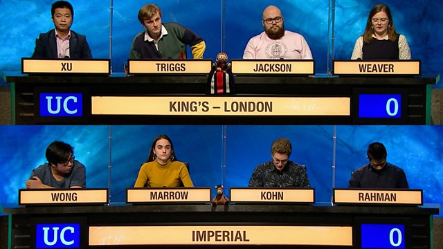 Bbc Two University Challenge 2020 21 Episode Guide