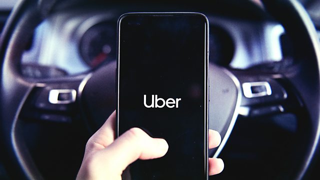 Image of Uber app on a mobile phone