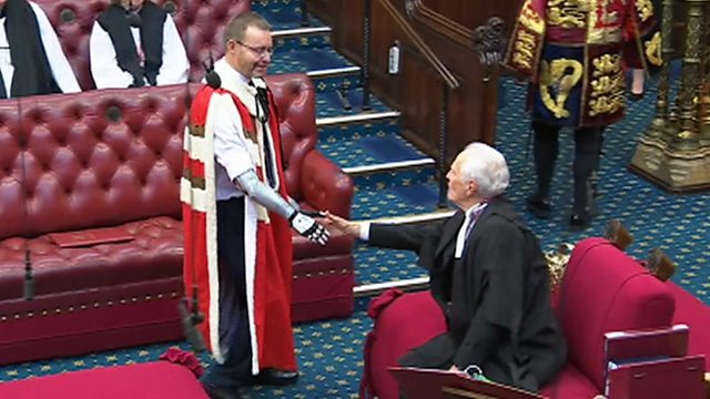 'Bionic lord' takes up seat in Parliament