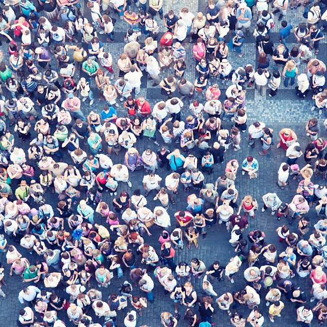 A crowd seen from above (Credit: Getty Images)
