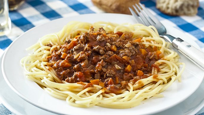 Microwave spaghetti Bolognese