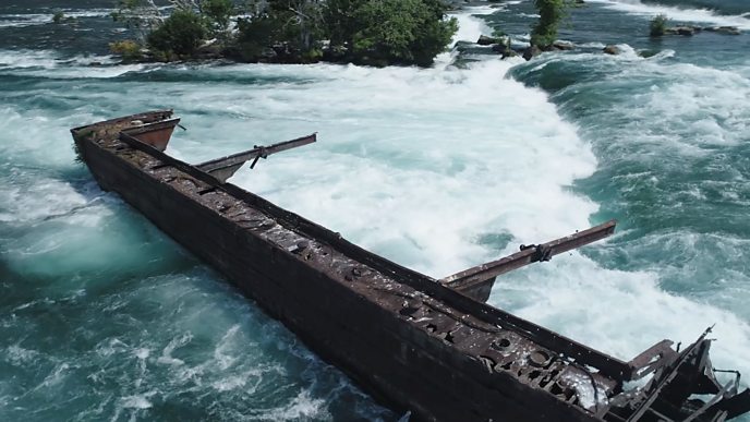 101-year-old ship dislodged above Niagara Falls