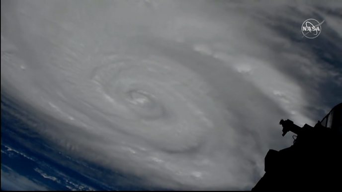 Watch footage from inside the eye of a hurricane - BBC Reel