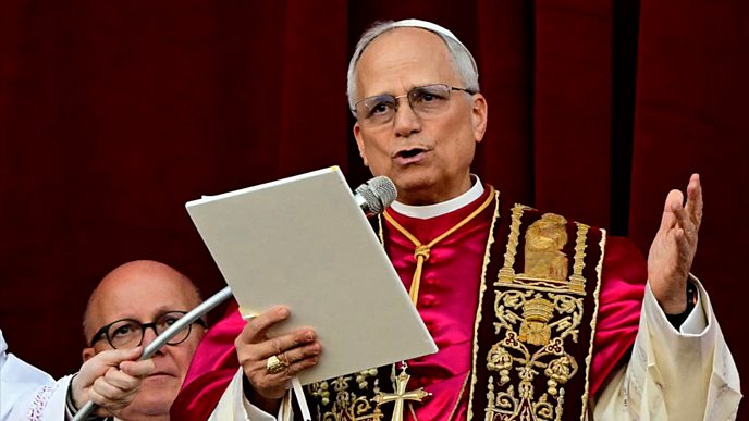 Watch Pope Leo XIV's first public address - in full