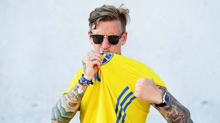 A Swedish football fan