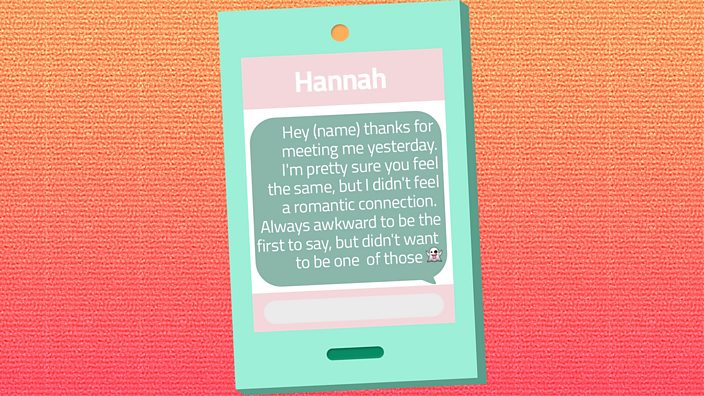 Five expert-approved break-up texts to send instead of ghosting - BBC Three