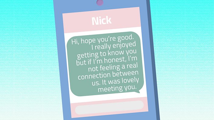 Five expert-approved break-up texts to send instead of ghosting - BBC Three