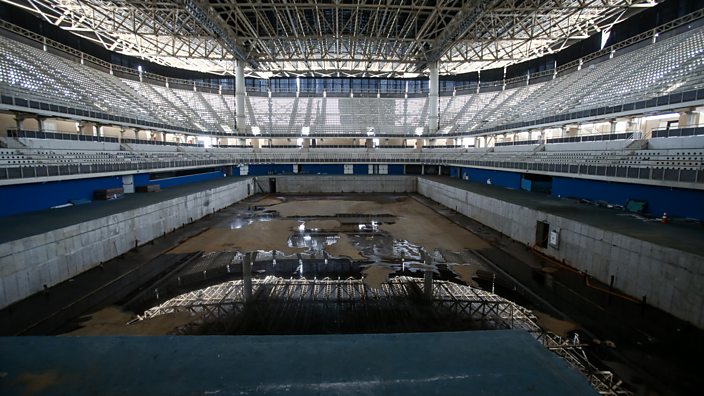 Rio aquatic centre, abandoned