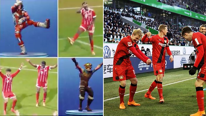 german footballers celebrate with fortnite re enactments - nfl fortnite celebrations