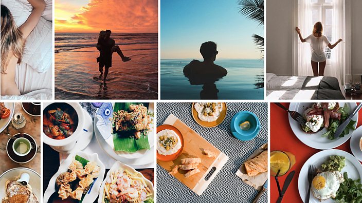 A selection of perfect-looking Instagram images seemingly offered for sale by 'Life Faker'