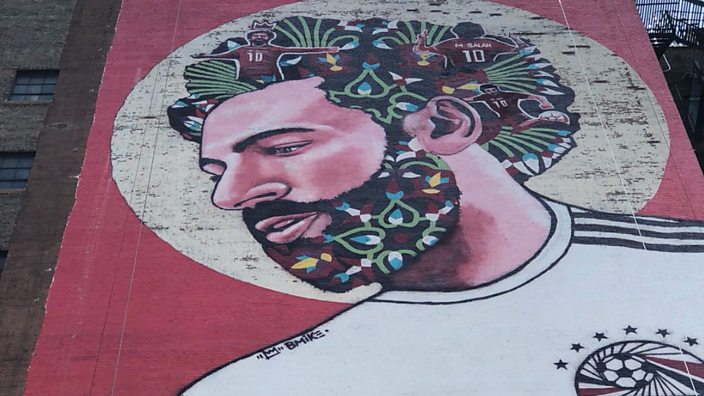 Mohamed Salah mural in New York