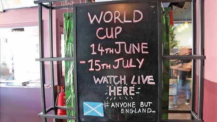 Sign in pub in Glasgow.