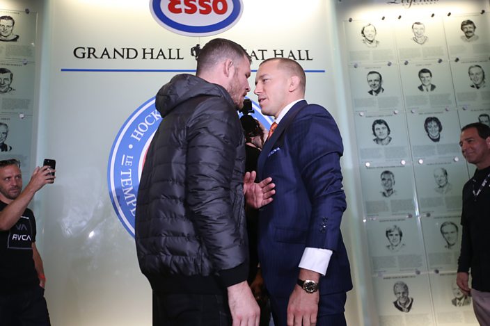 Michael Bisping stares down Georges St-Pierre