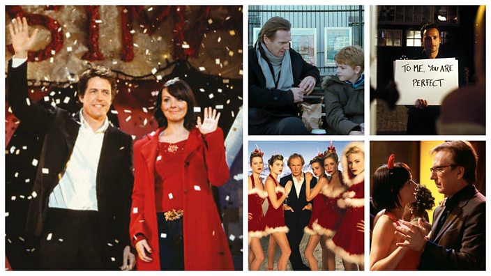 Collage of scenes from Love Actually