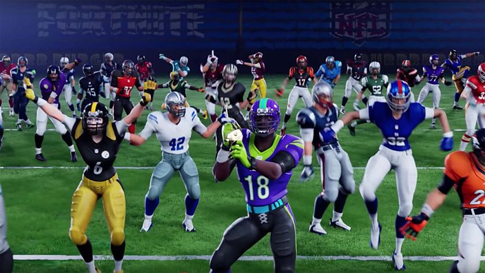 fortnite teams up with the nfl - sprint in fortnite