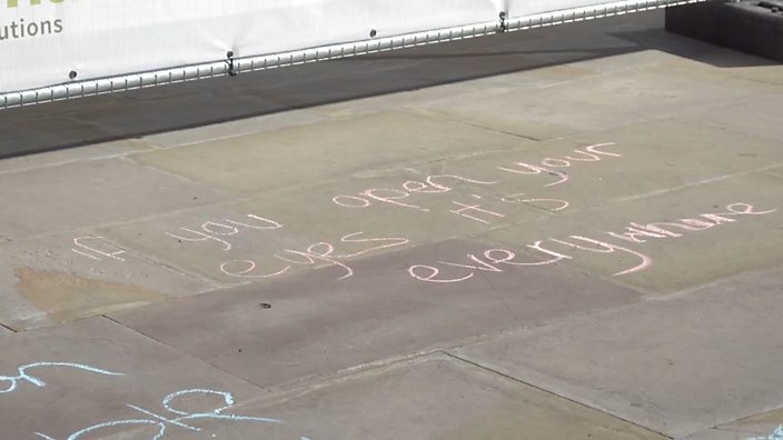 Chalk protest