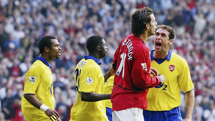 Ashley Cole, Kolo Toure, Ruud van Nistelrooy and Martin Keown