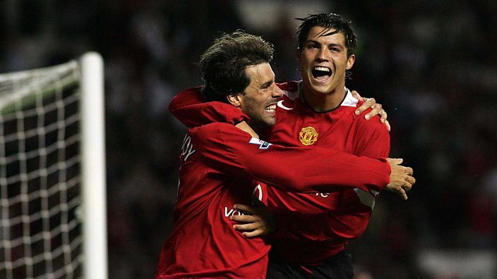 Ruud van Nistelrooy with Cristiano Ronaldo