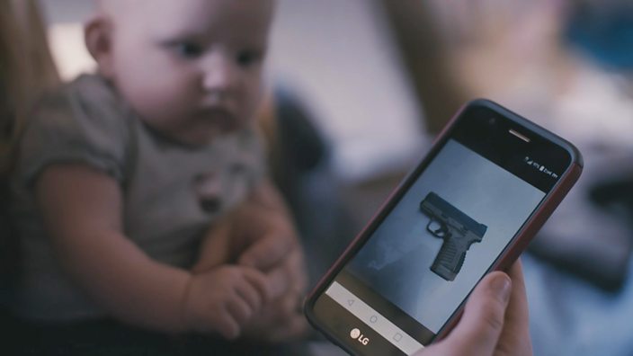 Heather shows Ellie the gun she owns to protect her and her baby