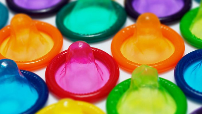 Colourful condoms