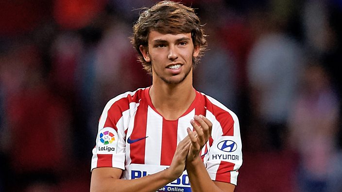 Atletico Madrid star Joao Felix still reps Benfica with his shin pads - BBC  Three