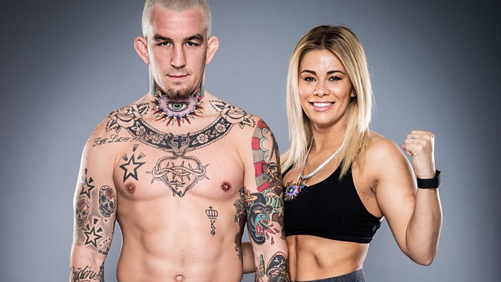 Middleweight challenger Austin Vanderford and his wife Paige VanZant.