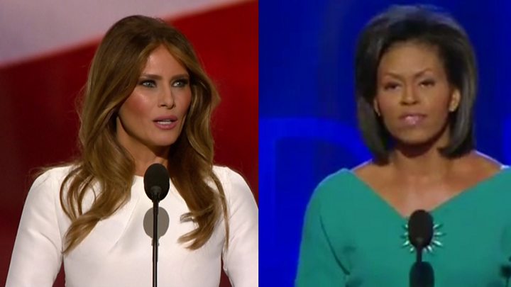 Us Election Melania Trump Plagiarised Michelle Obama Bbc News 