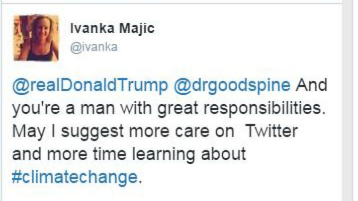 Wrong Ivanka From Uk Hits Back After Trump Tweet Bbc News