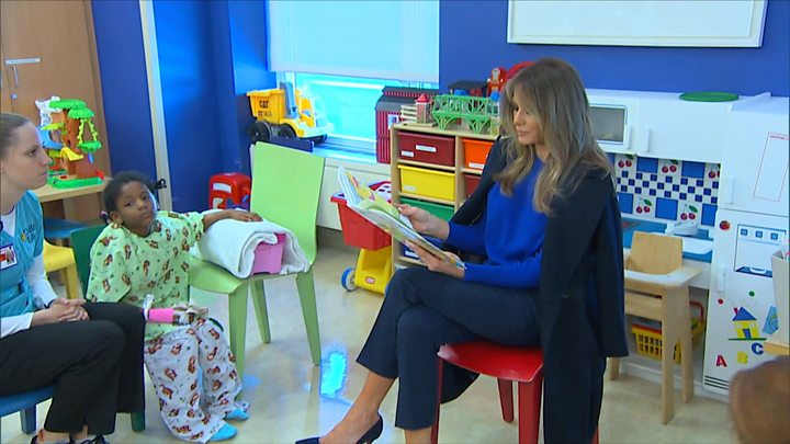 was melania reading a prompter in pennsylvania