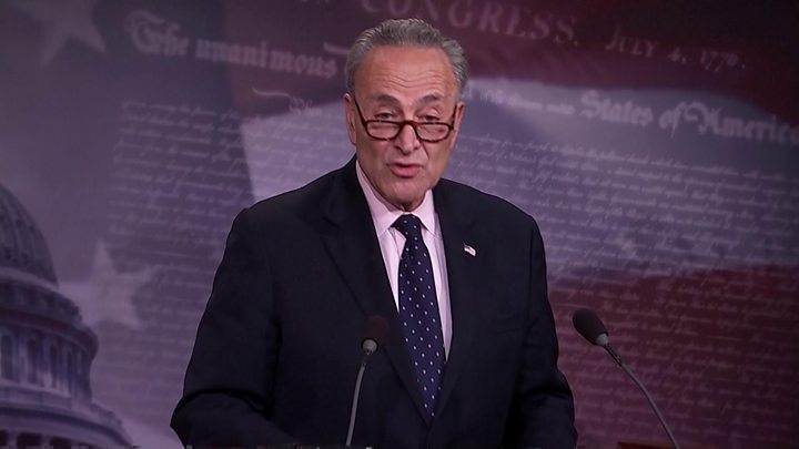 US Senate Democratic leader Chuck Schumer: 'Mr President, with all due respect, you're making a big mistake'