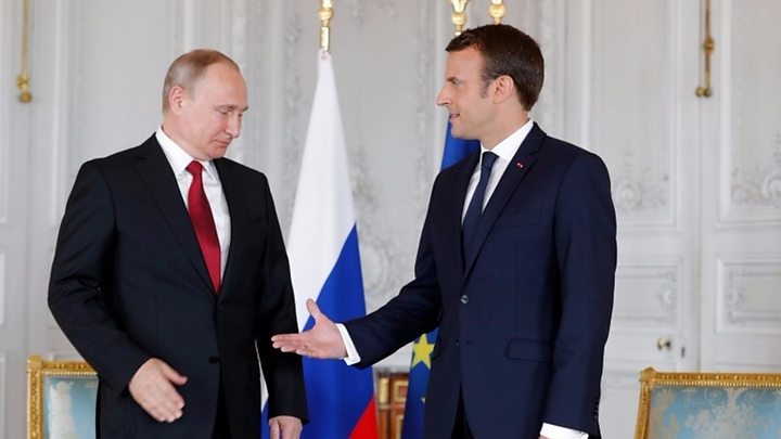 France's Macron holds 'frank exchange' with Putin