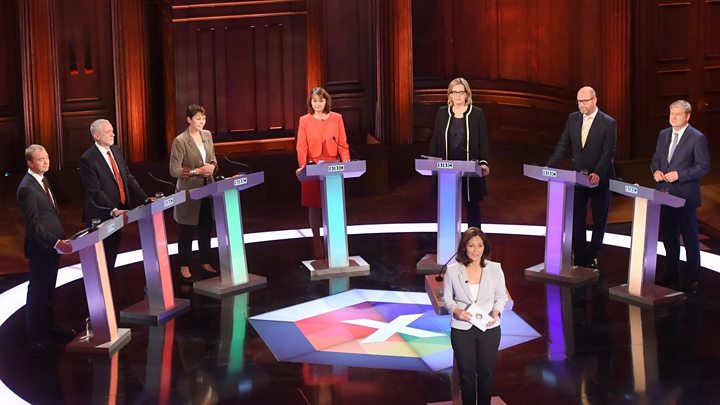 Image result for BBC debate: Rivals attack Theresa May over absence