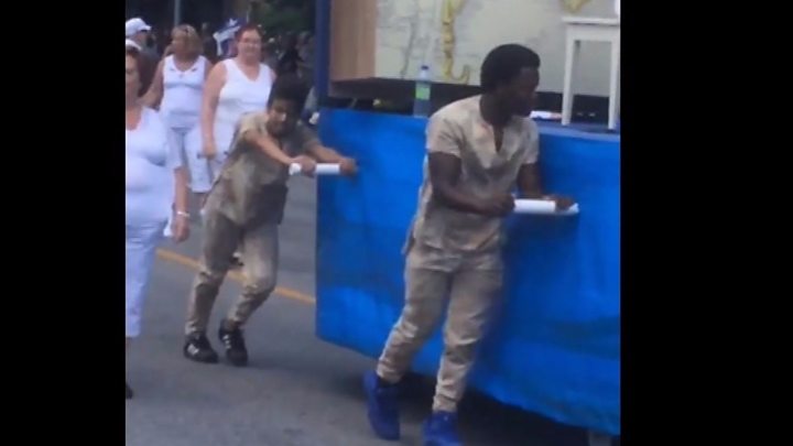 Race row sparked by parade float in Montreal Race row sparked by parade float in Montreal