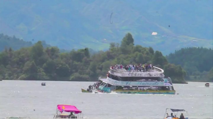 The Moment Colombia Boat Sank