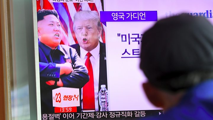 Trump warns N Korea that US military is 'locked and loaded'