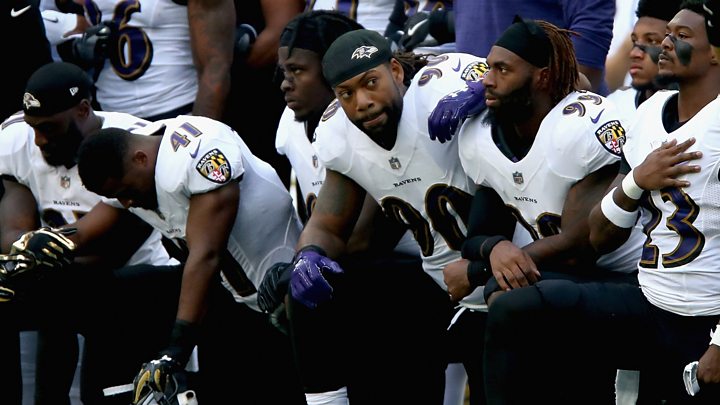 Anthem Protest At Wembley In Response To Trump