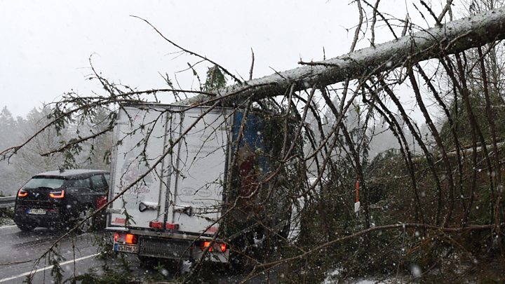 Résultat de recherche d'images pour "Deadly storm Friederike causes Dutch and German transport chaos"